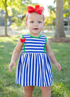 Stripe Knit Romper With Tulip from Anderson Parker