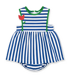 Stripe Knit Romper With Tulip from Anderson Parker