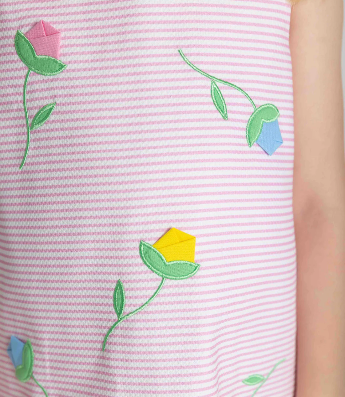 Stripe Pique Dress With Tulips from Anderson Parker