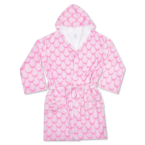 Sweet Trellis Bow Hooded Plush Robe from Anderson Parker