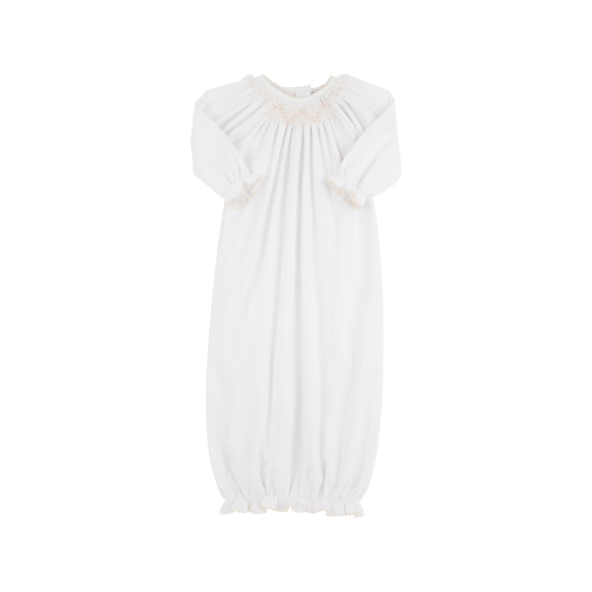 Sweetly Smocked Gown - Unisex - Worth Ave White/Palmetto Pearl from Anderson Parker