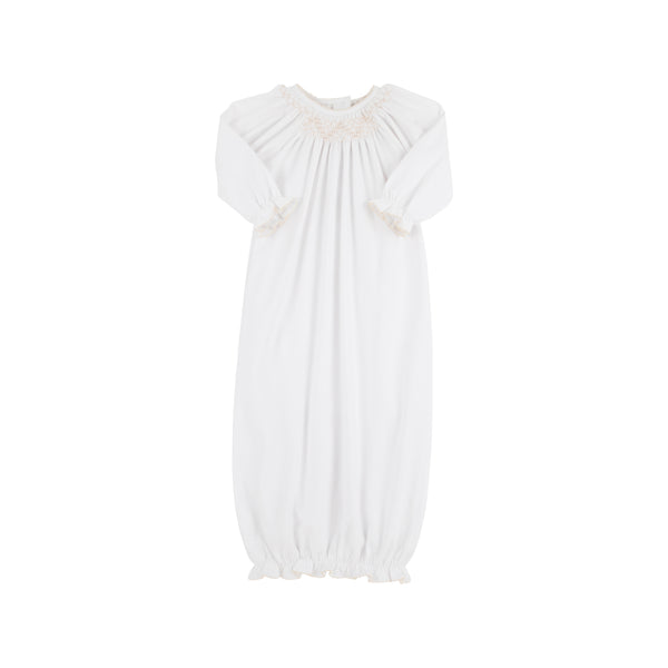 Sweetly Smocked Gown - Unisex - Worth Ave White/Palmetto Pearl from Anderson Parker