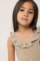 Swilla Bathing Suit - Dark Bronze Stripe from Anderson Parker