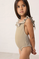 Swilla Bathing Suit - Dark Bronze Stripe from Anderson Parker