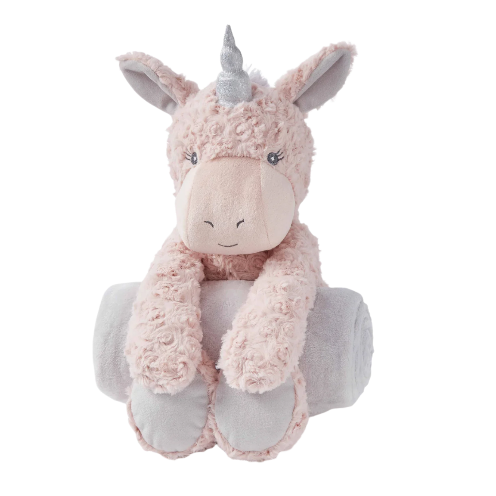 Swirl Unicorn Bedtime Huggie Plush Toy with Blanket from Anderson Parker