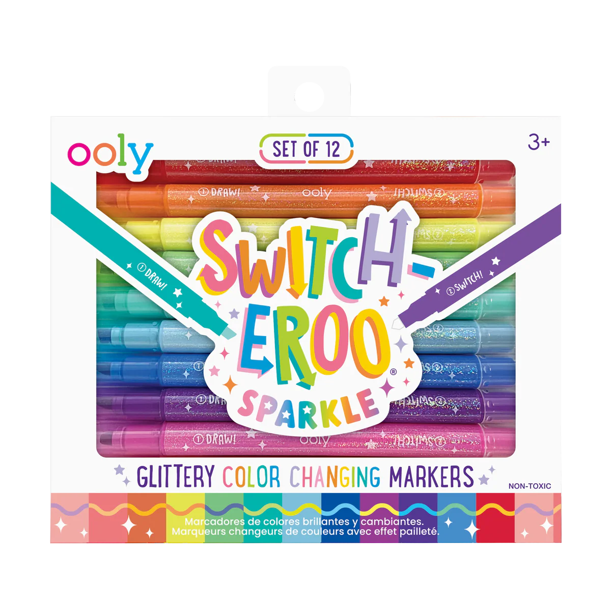 Switch-Eroo Sparkle Glittery Color Changing Markers - Set of 12 from Anderson Parker