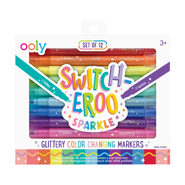 Switch-Eroo Sparkle Glittery Color Changing Markers - Set of 12 from Anderson Parker