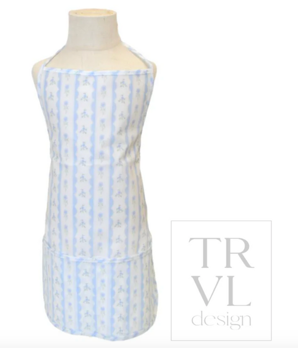 TRVL APRON - Ribbon Floral Blue from Anderson Parker