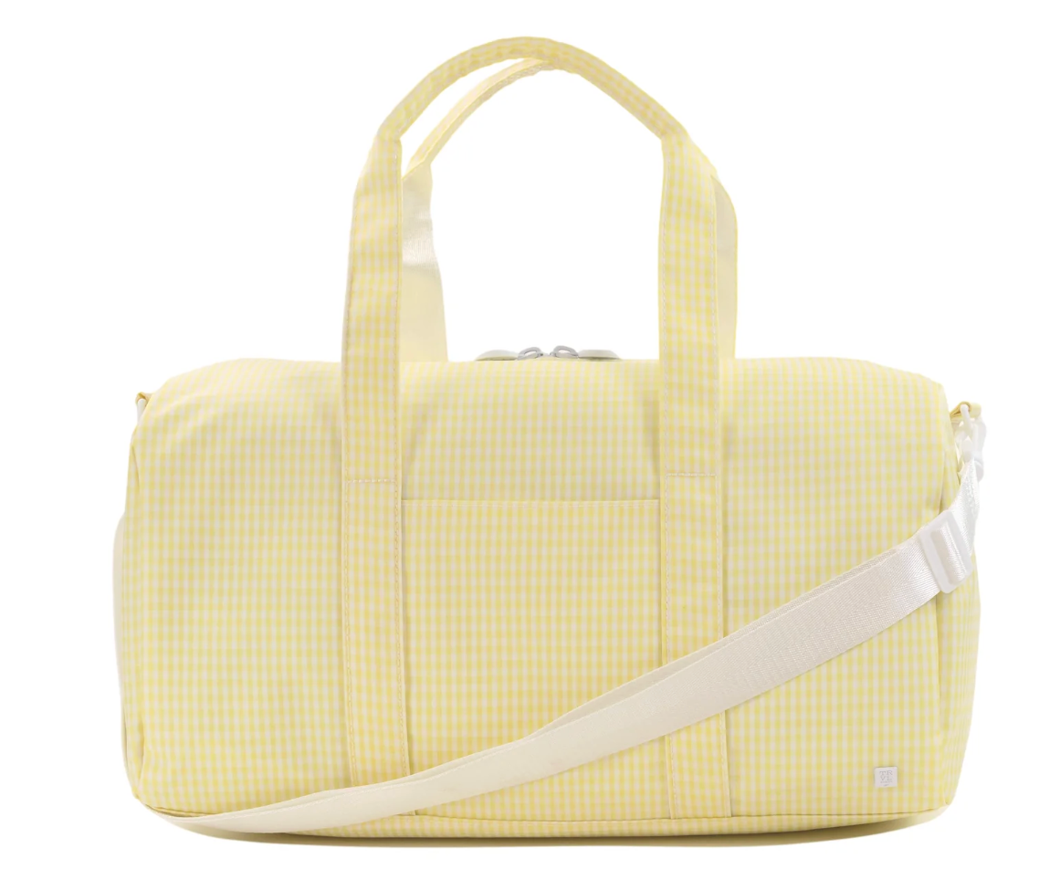 TRVL Duffel Weekender Gingham Buttercup from Anderson Parker