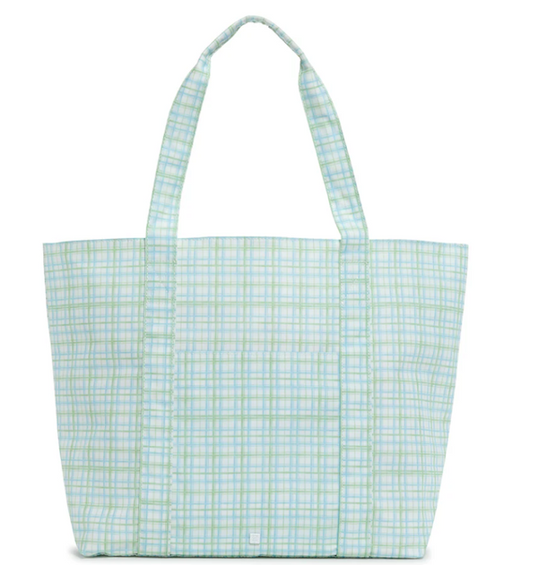 TRVL Jumbo Tote - X-Large Tote - Classic Plaid Green from Anderson Parker