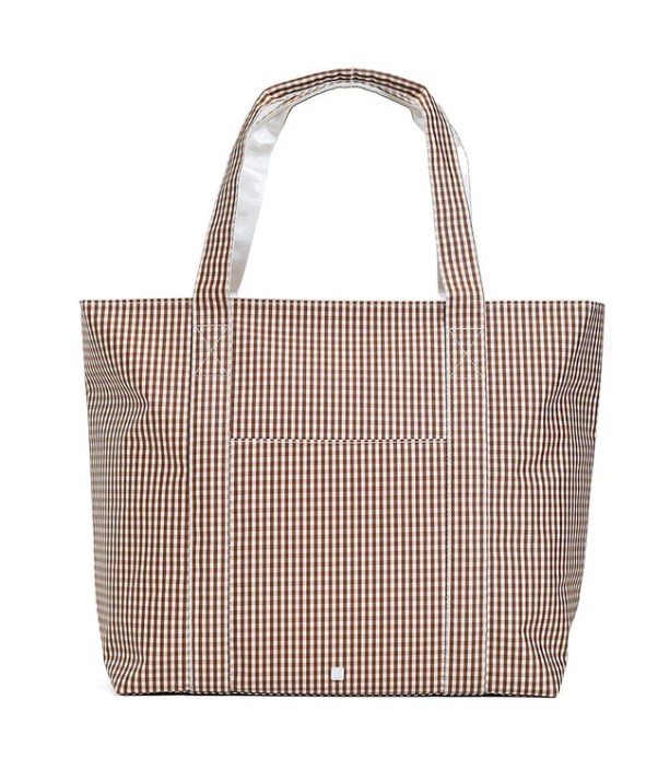 TRVL Jumbo Tote - X-Large Tote - GINGHAM COCO from Anderson Parker
