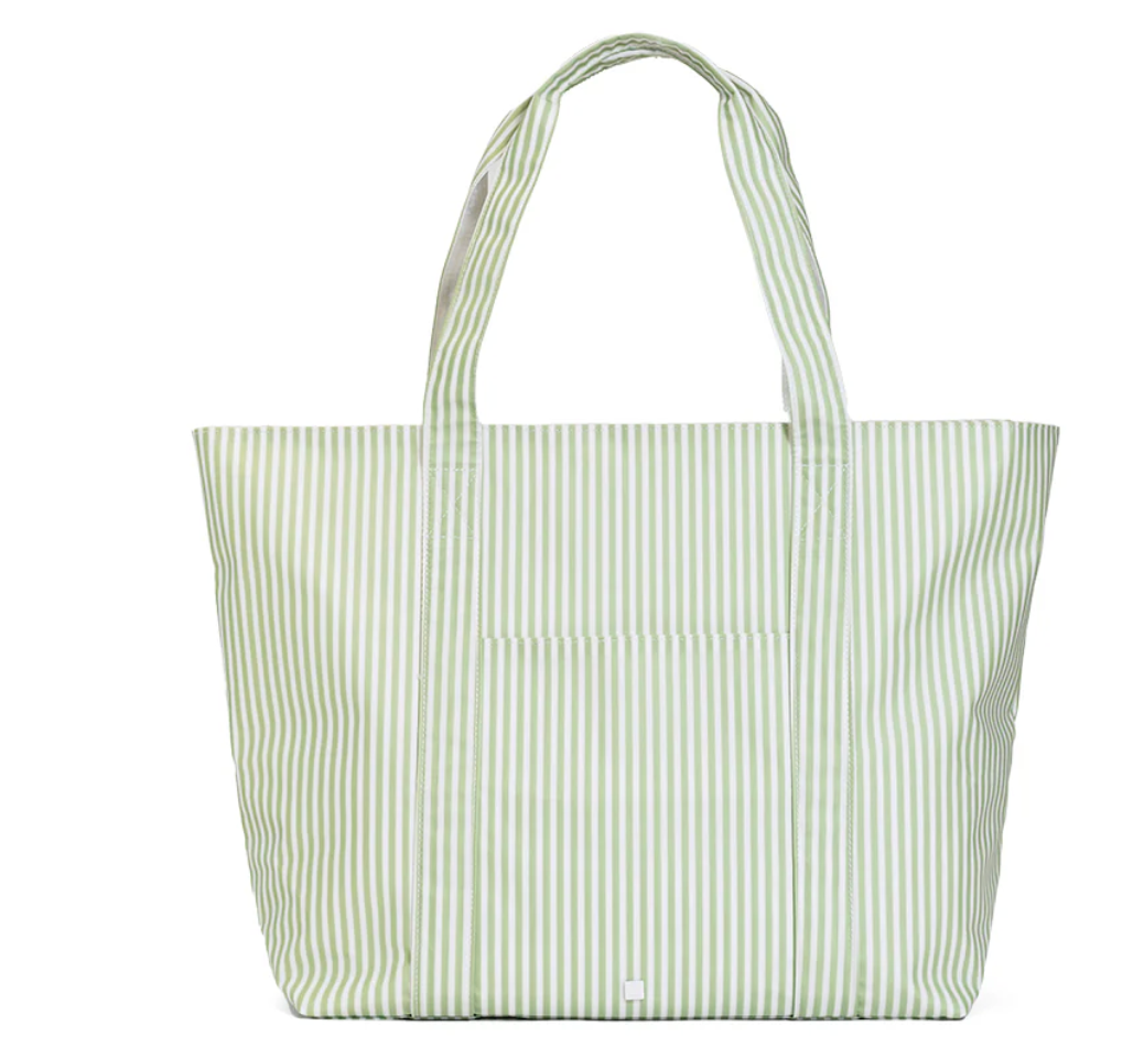 TRVL Jumbo Tote - X-Large Tote - PIMLICO STRIPE SAGE from Anderson Parker