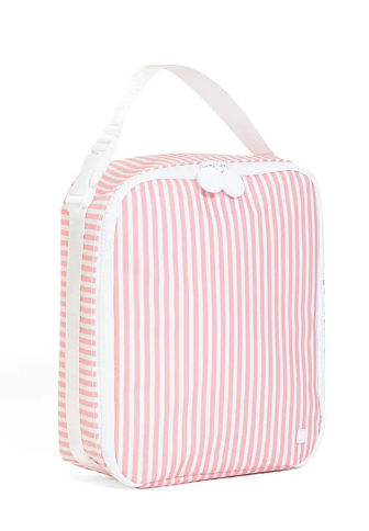 TRVL LUNCH BOX Insulated Lunch Bag - Pimlico Stripe Dusty Rose from Anderson Parker