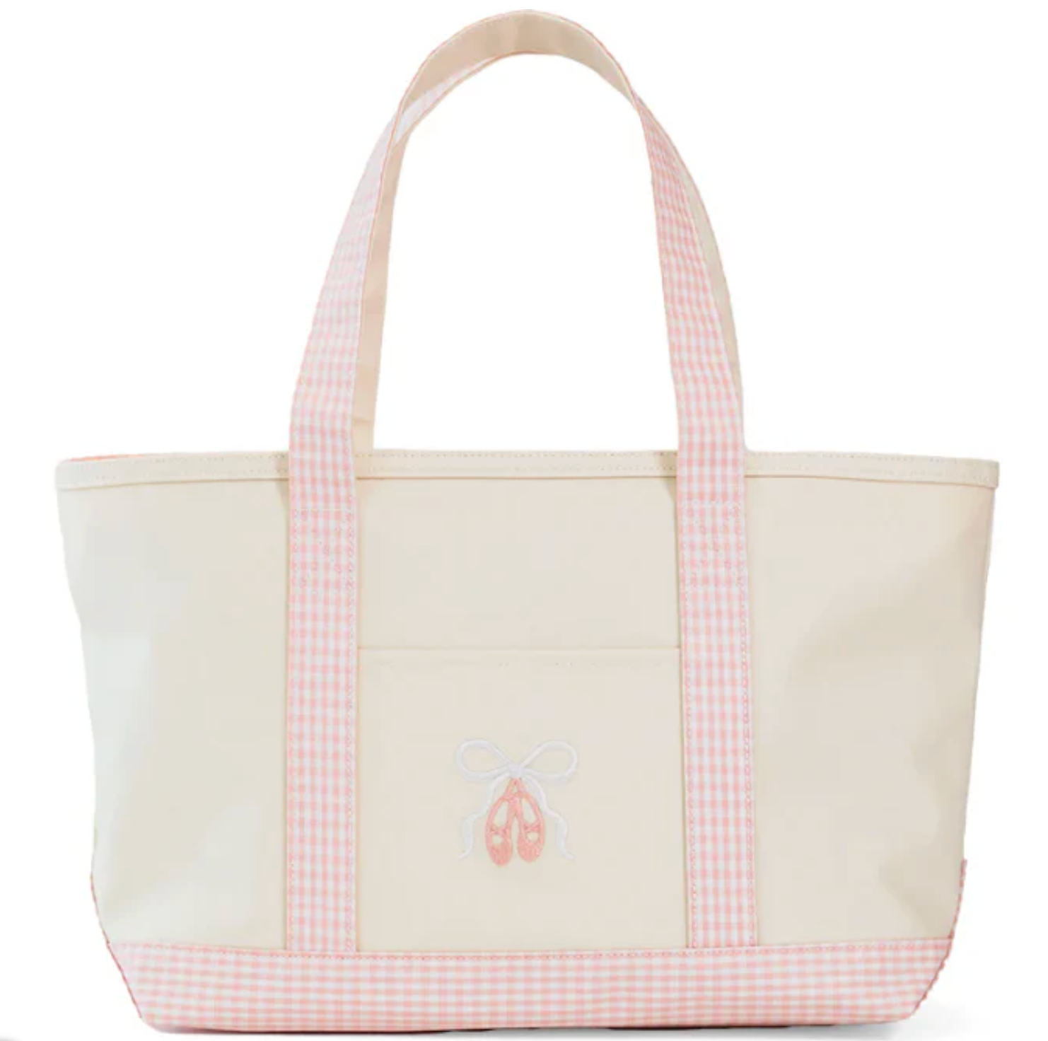 TRVL Medium Tote - Coated Canvas Natural with Ballet Taffy Trim from Anderson Parker
