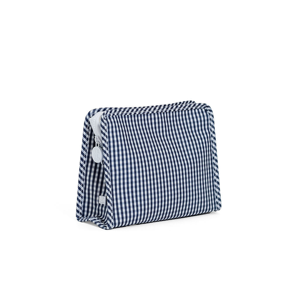 TRVL ROADIE LARGE Zip Pouch - Gingham Navy from Anderson Parker