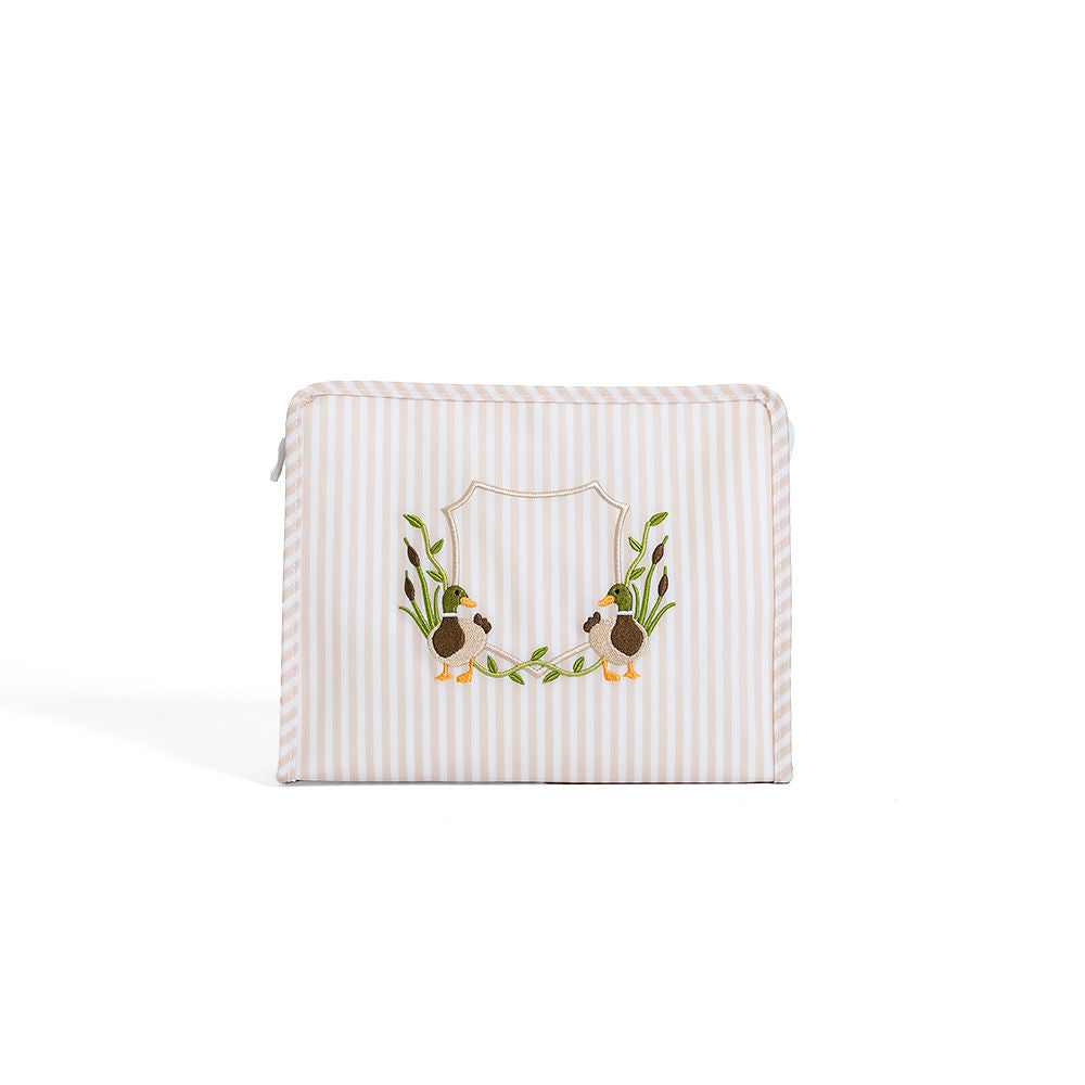 TRVL ROADIE LARGE Zip Pouch - Pimlico Duck Sand from Anderson Parker