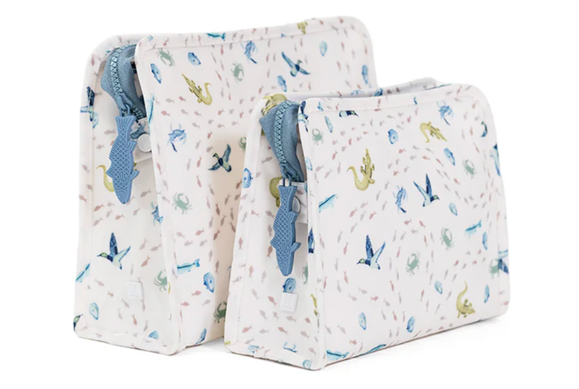 TRVL ROADIE MEDIUM Zip Pouch - COASTAL TIDES from Anderson Parker