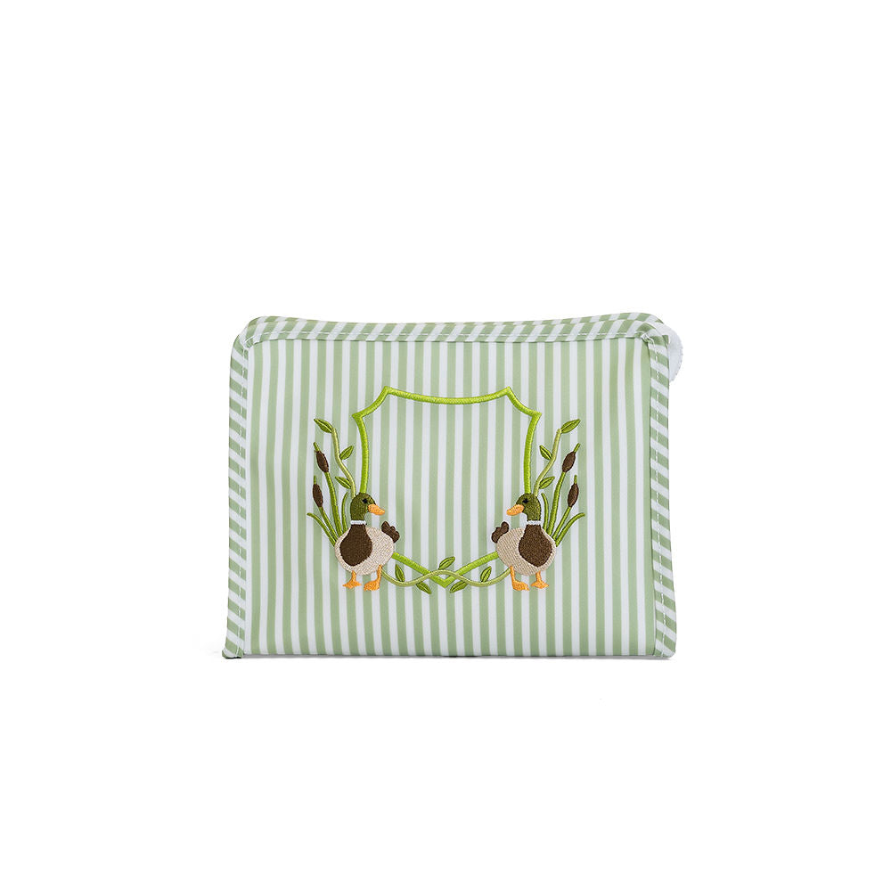 TRVL ROADIE MEDIUM Zip Pouch - Pimlico Duck Sage from Anderson Parker