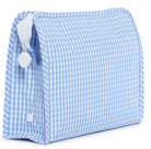 TRVL Roadie Medium Zip Pouch - Gingham Sky from Anderson Parker