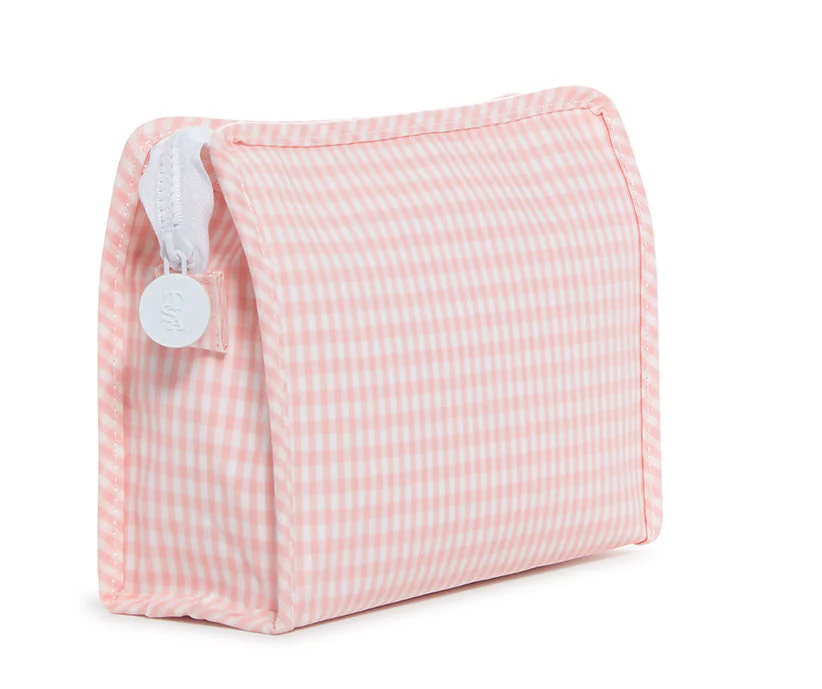 TRVL Roadie Medium Zip Pouch - Gingham Taffy from Anderson Parker