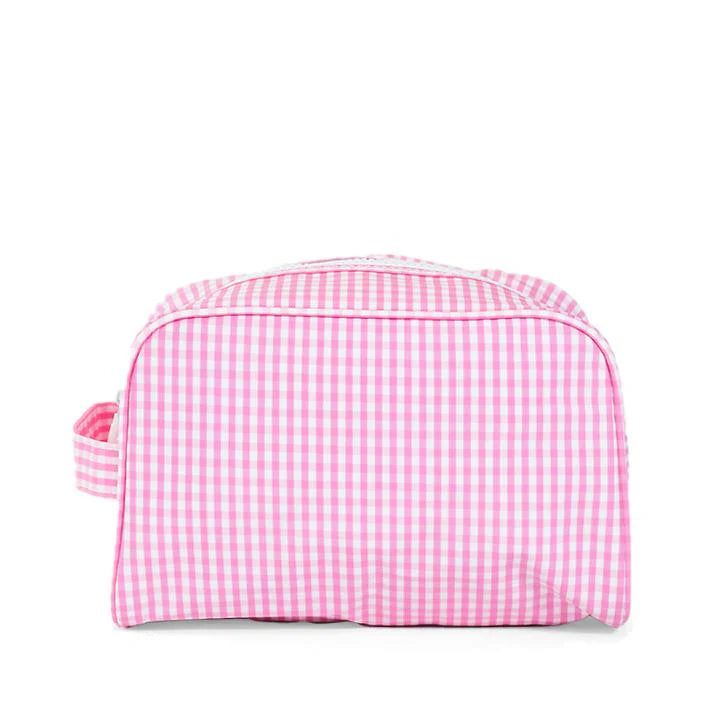 TRVL Stowaway Toiletry Bag - Gingham Pink - Anderson Parker
