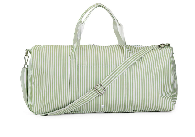 TRVL XL WEEKENDER Duffel Bag - PIMLICO STRIPE SAGE from Anderson Parker