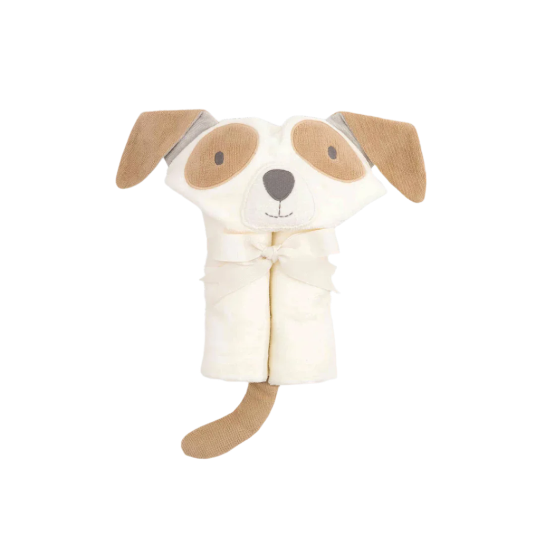 Tan Puppy Hooded Baby Bath Wrap from Anderson Parker