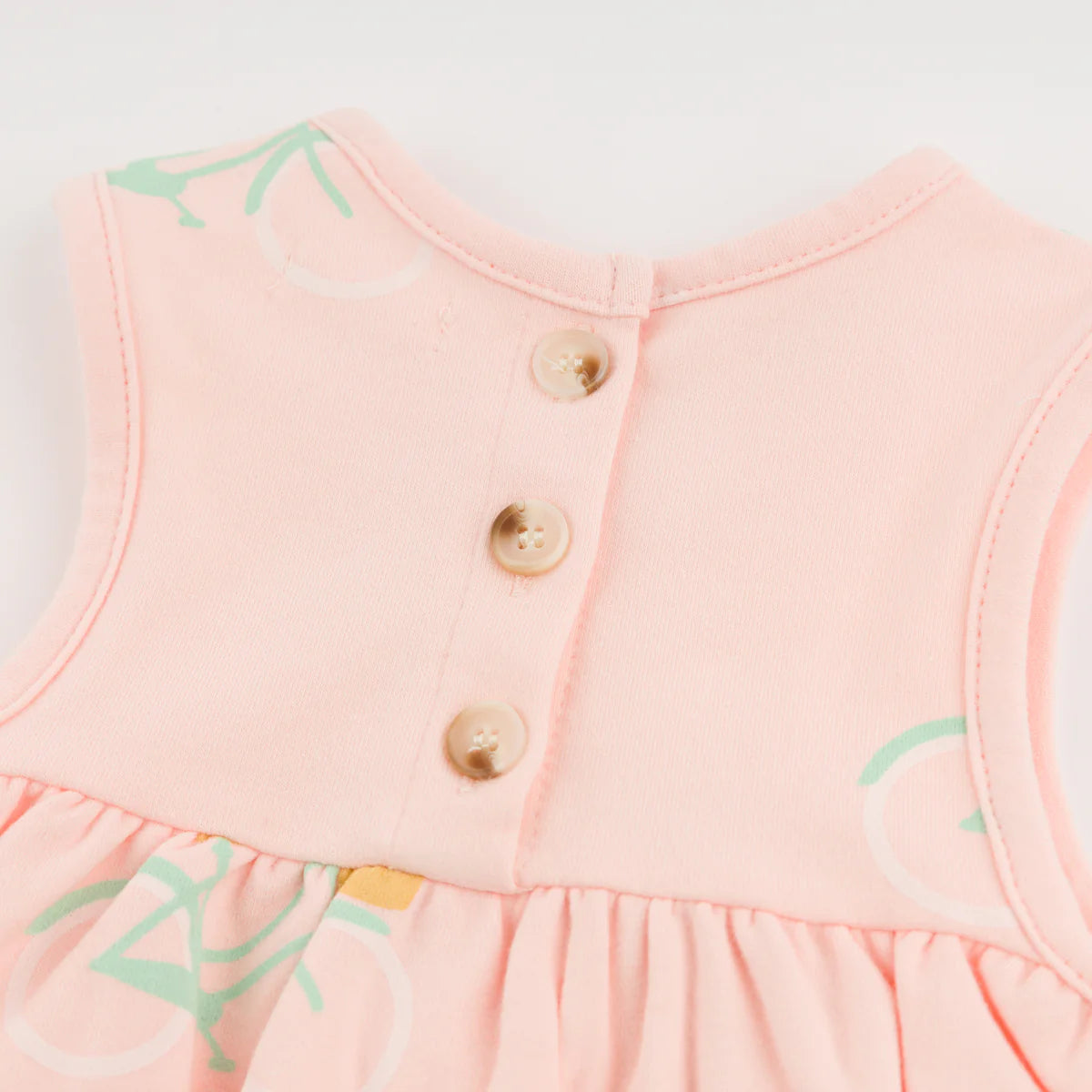 Tank Dress - Mint Bicycles Print - Pale Pink - Anderson Parker
