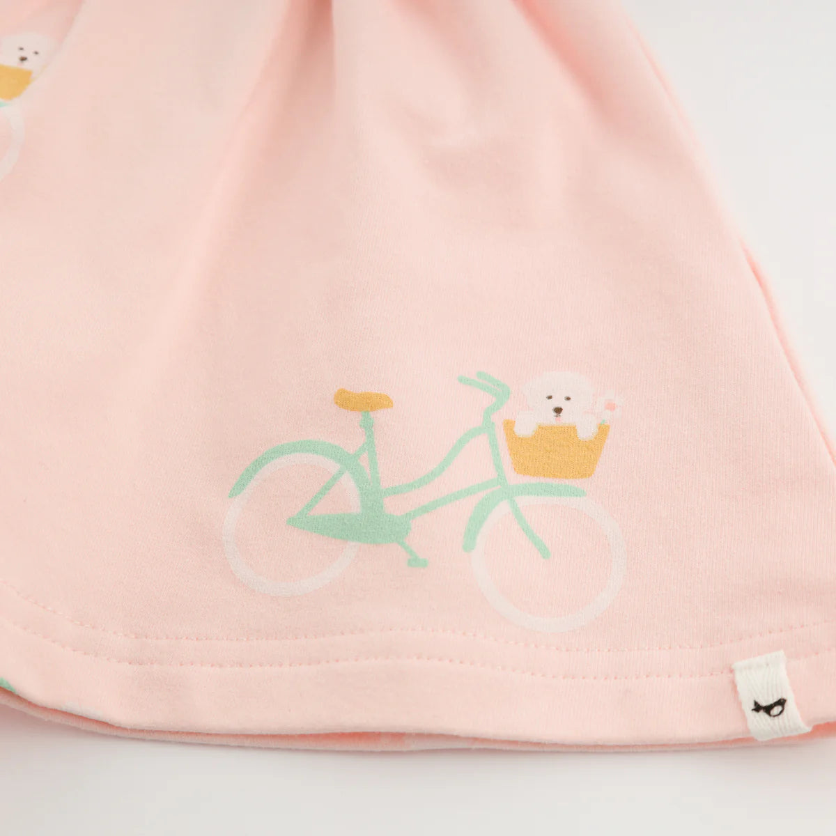 Tank Dress - Mint Bicycles Print - Pale Pink - Anderson Parker