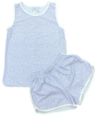 Tank Lounge Set Blue Floral Knit from Anderson Parker