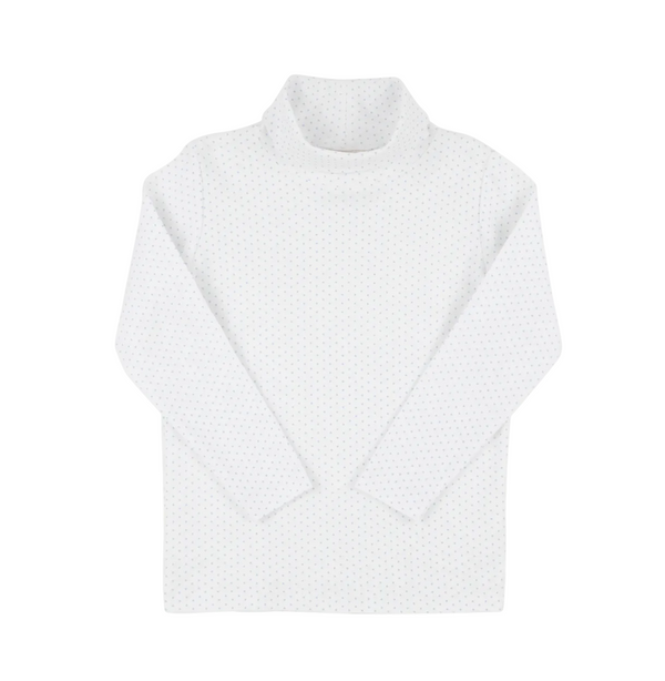 Tatum Turtleneck Shirt - Beale Street Blue Microdot from Anderson Parker