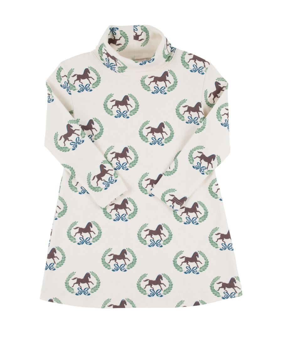 Tatum`s Turtleneck Dress - Highland Horses from Anderson Parker