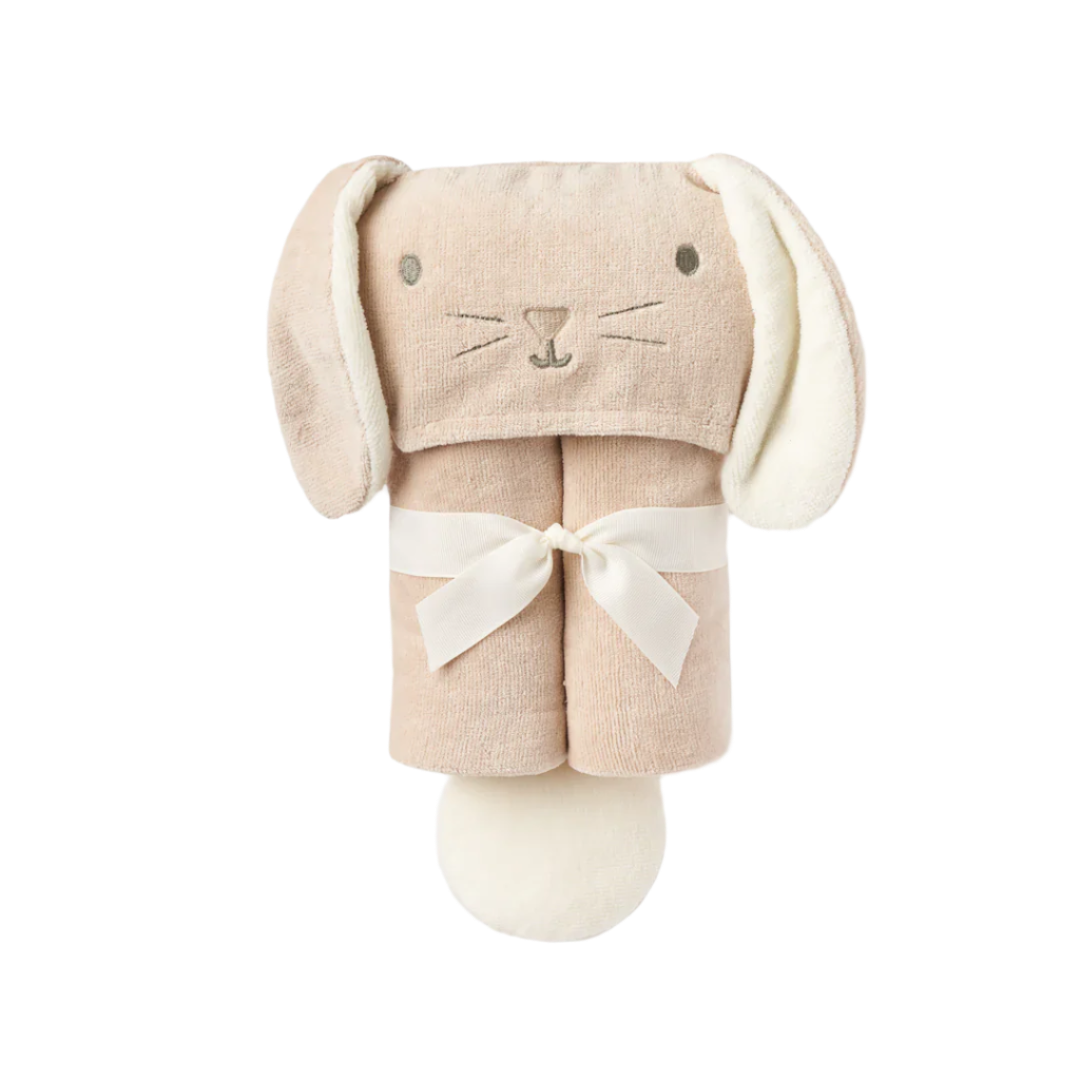Taupe Bunny Hooded Baby Bath Wrap from Anderson Parker