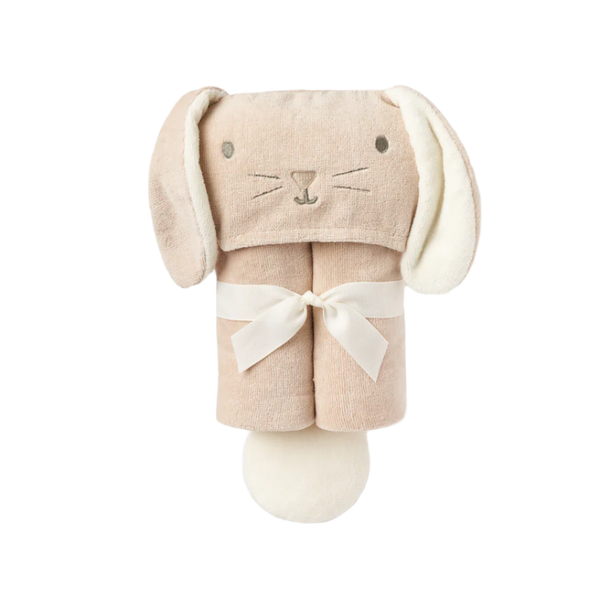 Taupe Bunny Hooded Baby Bath Wrap from Anderson Parker