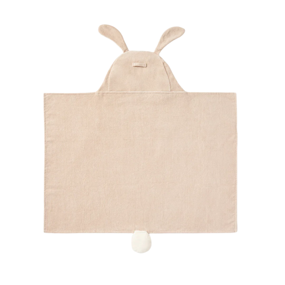 Taupe Bunny Hooded Baby Bath Wrap from Anderson Parker