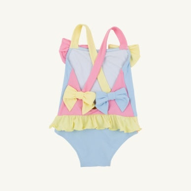 Taylor Bay Bathing Suit - Beale Street Blue/Hamptons Hot Pink/Lake Worth Yellow from Anderson Parker
