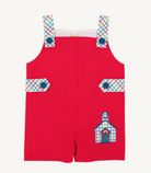 Teddy's Tab Jon Jon - Richmond Red with Kindness Wins Windowpane & School House Applique from Anderson Parker