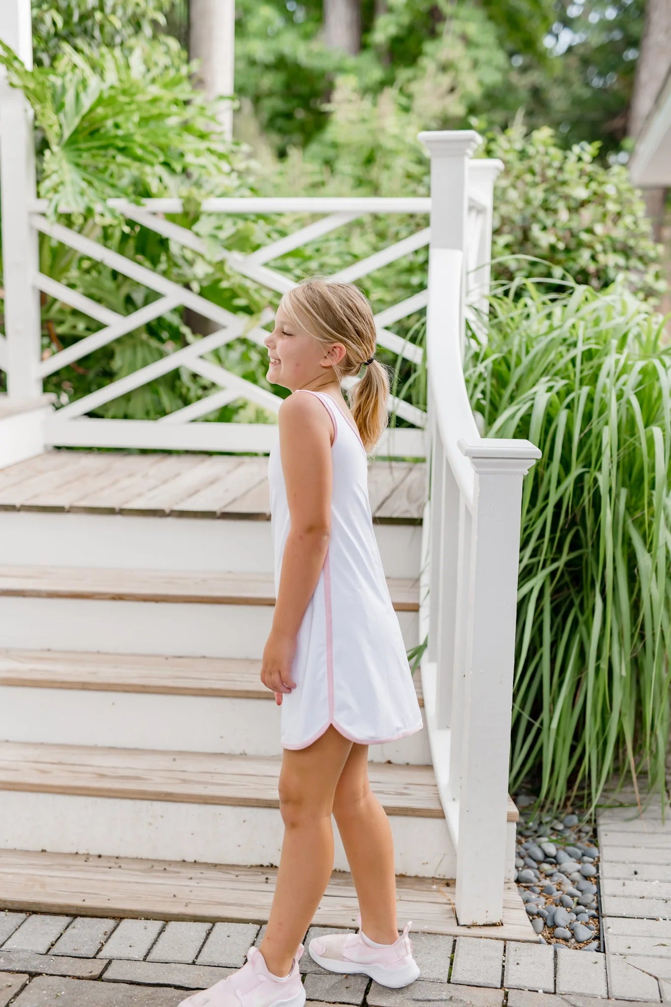 Tennis Dress with Pink Trim - Anderson Parker