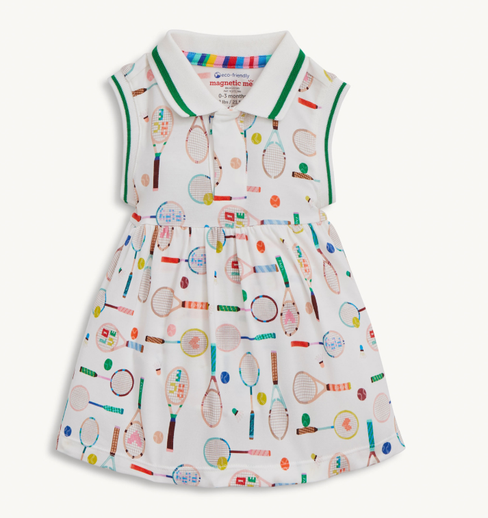 Tennis Love Modal Magnetic Bodysuit Polo Collar Dress from Anderson Parker