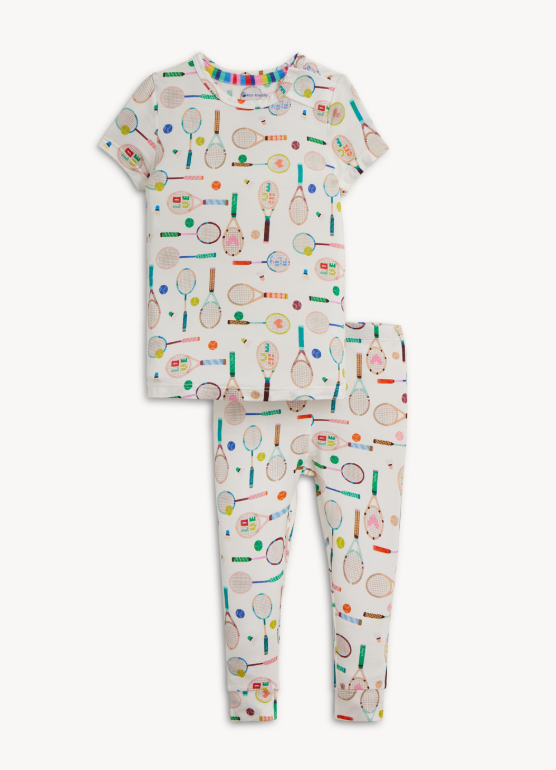 Tennis Love Modal Magnetic S/s Long Pant Pj Set from Anderson Parker