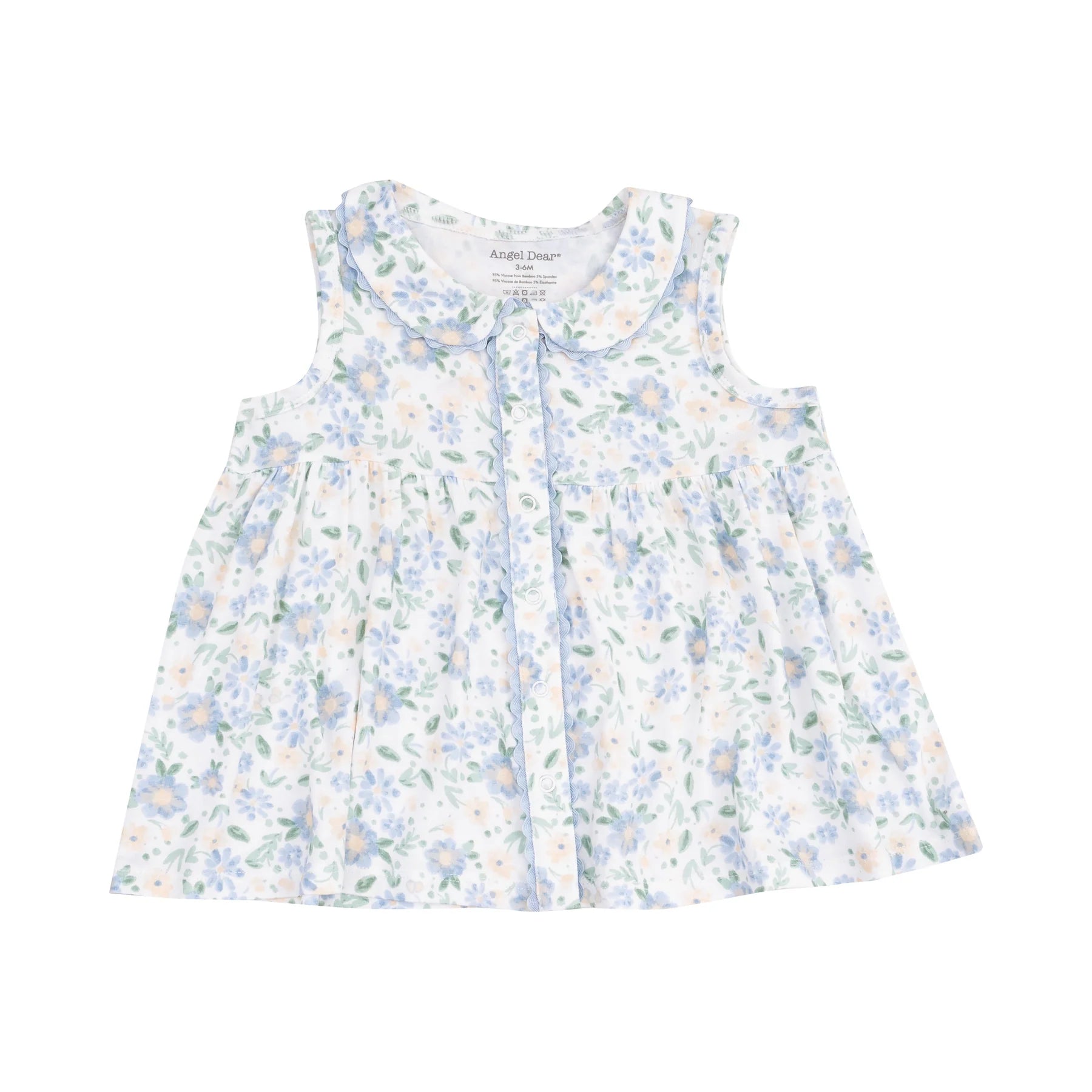 The Jill Peter Pan Button Front Dress with Ric Rac Trim and Diaper Cover from Anderson Parker