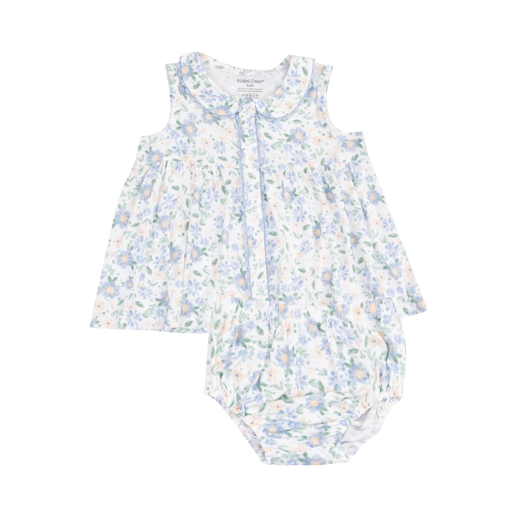 The Jill Peter Pan Button Front Dress with Ric Rac Trim and Diaper Cover from Anderson Parker