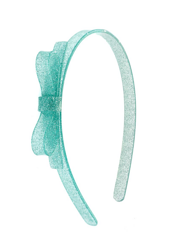 Thin Bow Glitter Light Mint Headband from Anderson Parker