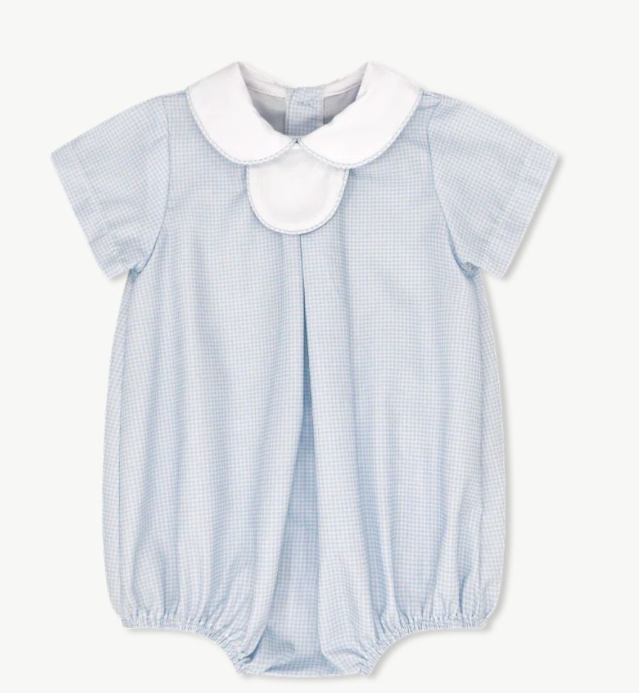 Thomas Tab Bubble - Baby Blue Minigingham from Anderson Parker