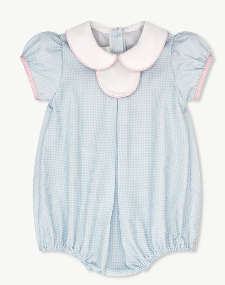 Timeless Tab Bubble - Baby Blue Minigingham from Anderson Parker