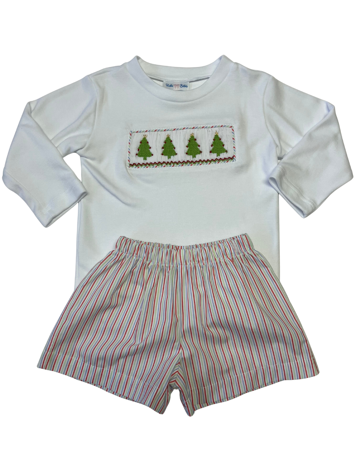 Tom Christmas Smocked Short Set from Anderson Parker