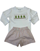 Tom Christmas Smocked Short Set from Anderson Parker