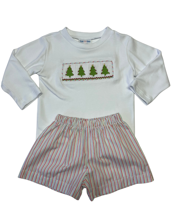 Tom Christmas Smocked Short Set from Anderson Parker