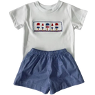 Tom Smocked Short Set - Holiday Pop from Anderson Parker
