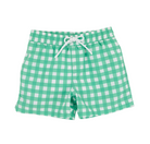 Tortola Swim Trunks - Gibson Island Green gingham/Worth Ave White from Anderson Parker